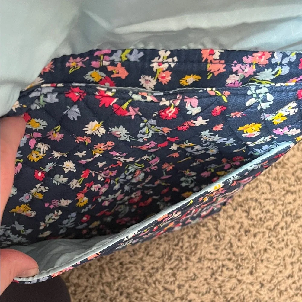 Vera Bradley Navy Floral Crossbody Messenger Bag - Picture 8 of 12